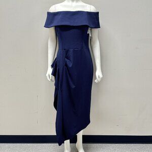 Betsy & Adam Off-The-Shoulder Ruffle Dress